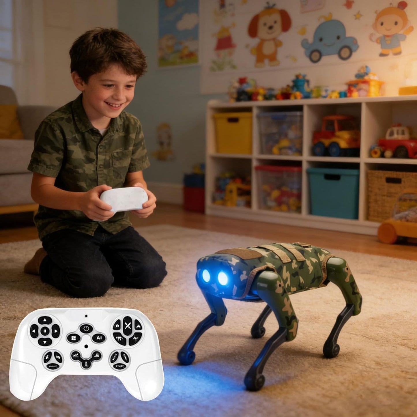 AI Smart Robot Dog Toy 2-in-1 Programmable RC & App Control | Voice Command, Music, Dancing, Storytelling