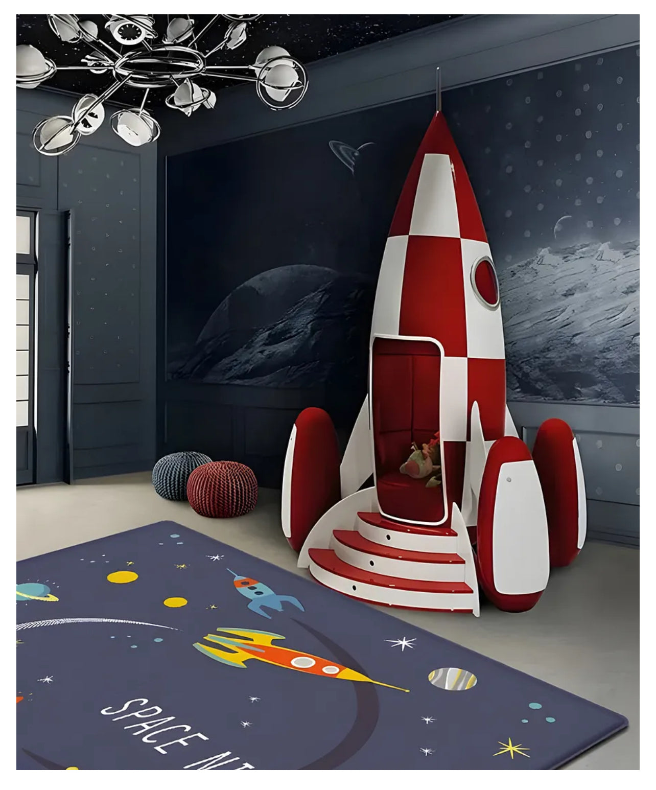 Space Crawling Buddy - Dual-Sided EPE Foam Play Mat