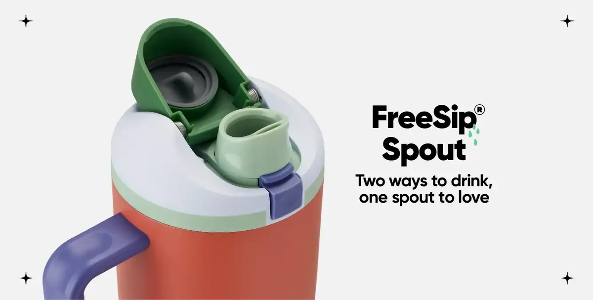 Dual-Drinking Water Bottle - 30oz
