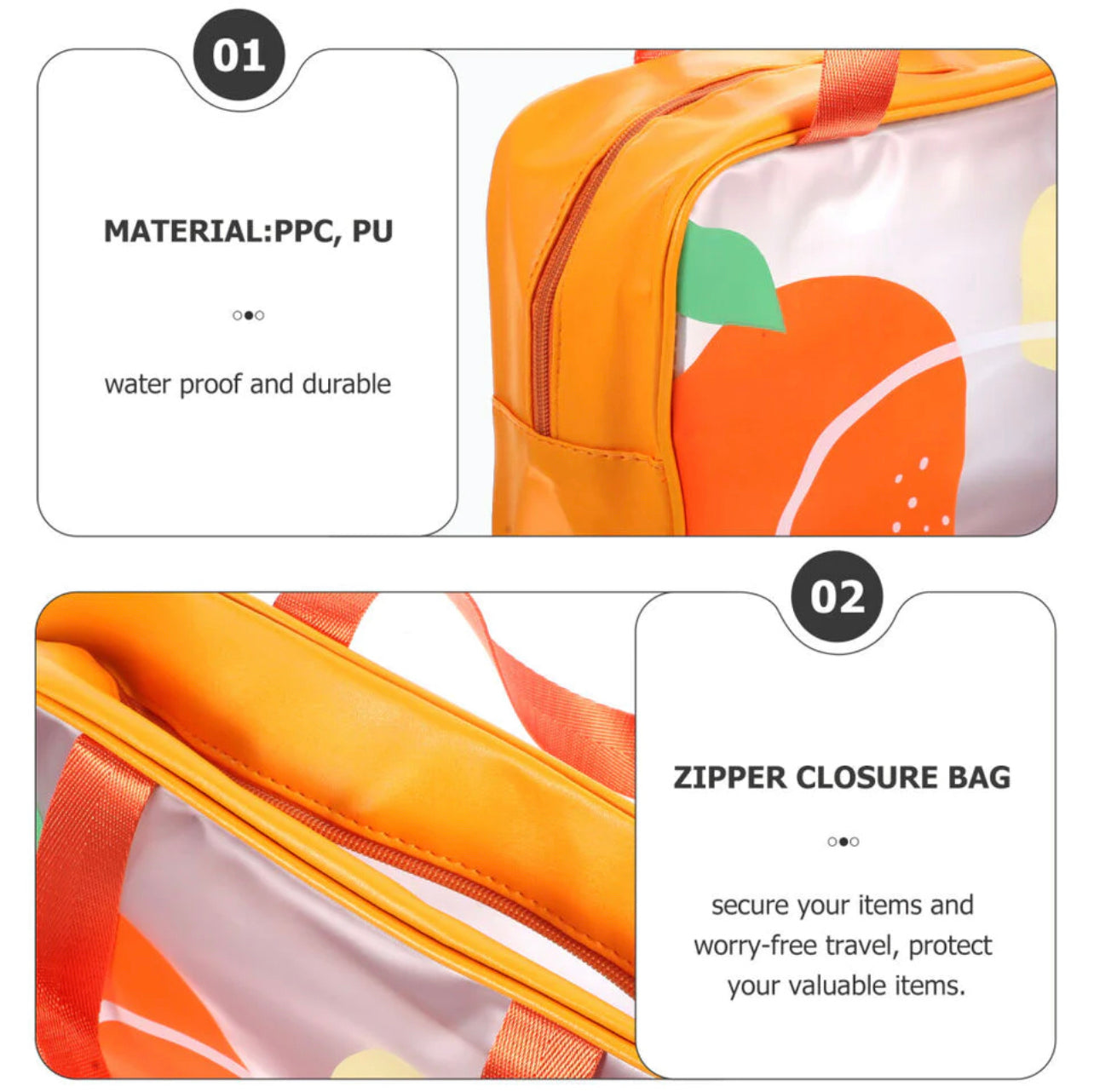 Versatile and Stylish: Medium Waterproof Fruit Theme Multipurpose Storage Bag