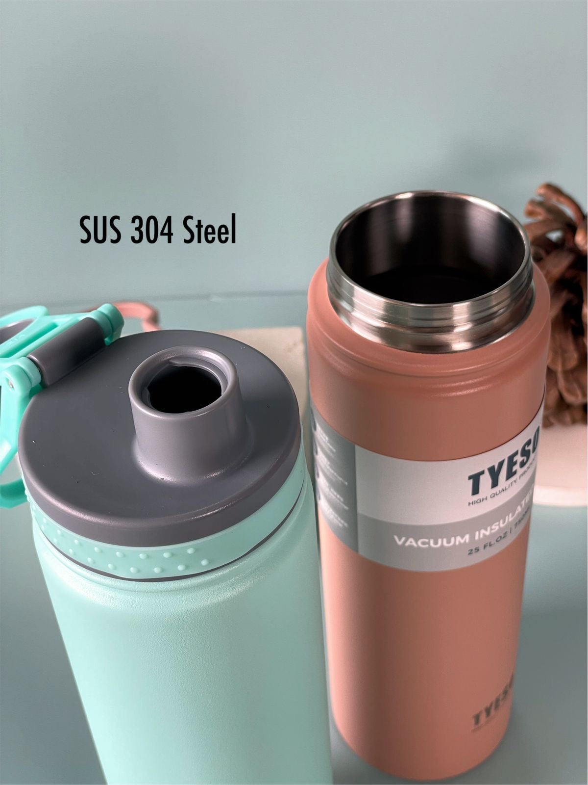 750ml Tyeso - Insulated Vacuum Steel Bottle (Hot/Cold)