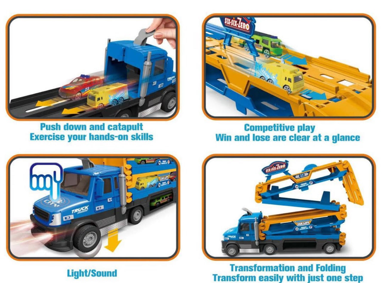 Container Truck - 4.6ft Foldable Track | Ejection Car