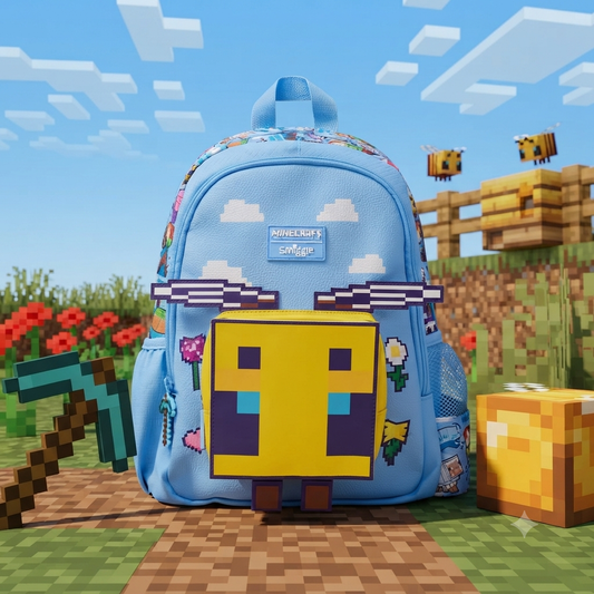 Smiggle - 14” Blue Minecraft Classic Backpack
