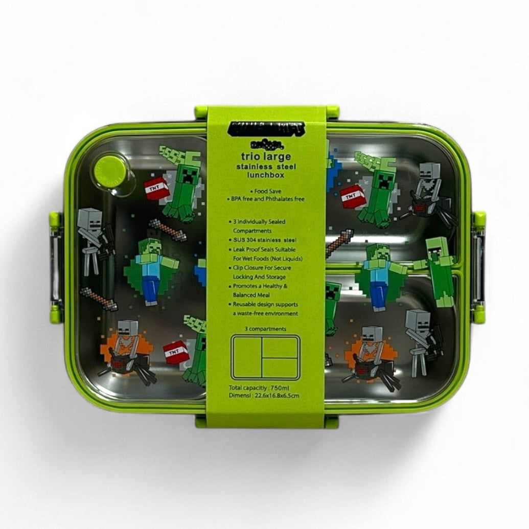 Smiggle - Trio Large Stainless Steel Lunchbox