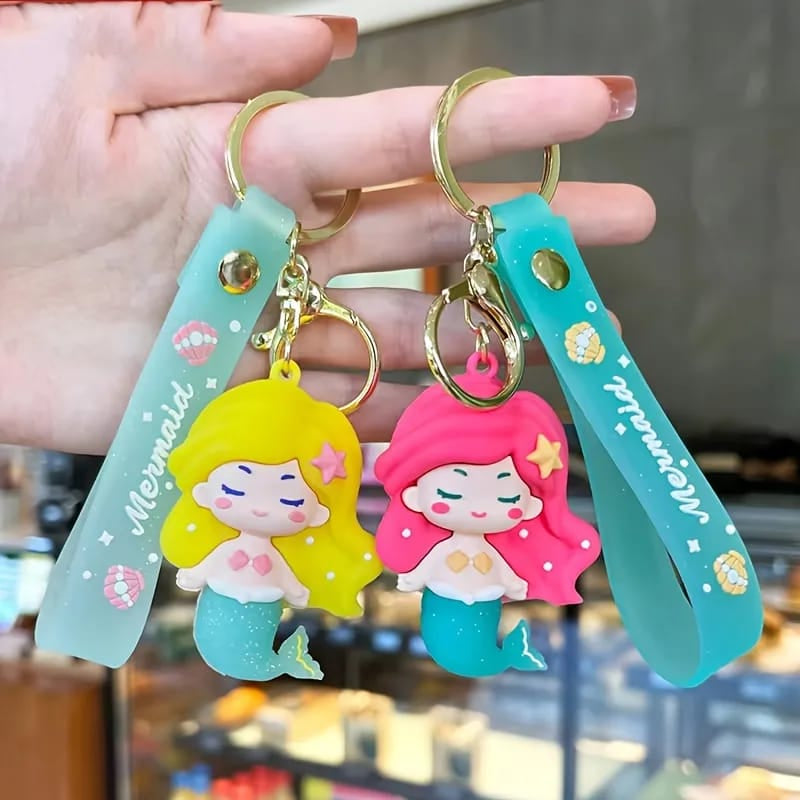 Magical 3D Mermaid and Unicorn Keychains - Set of 2