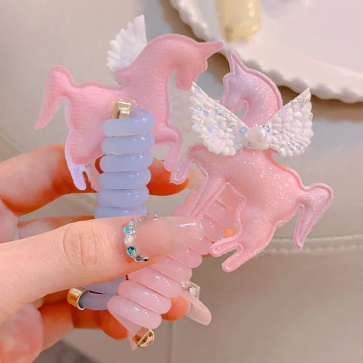 Spiral Unicorn Hair Ties | 2pcs