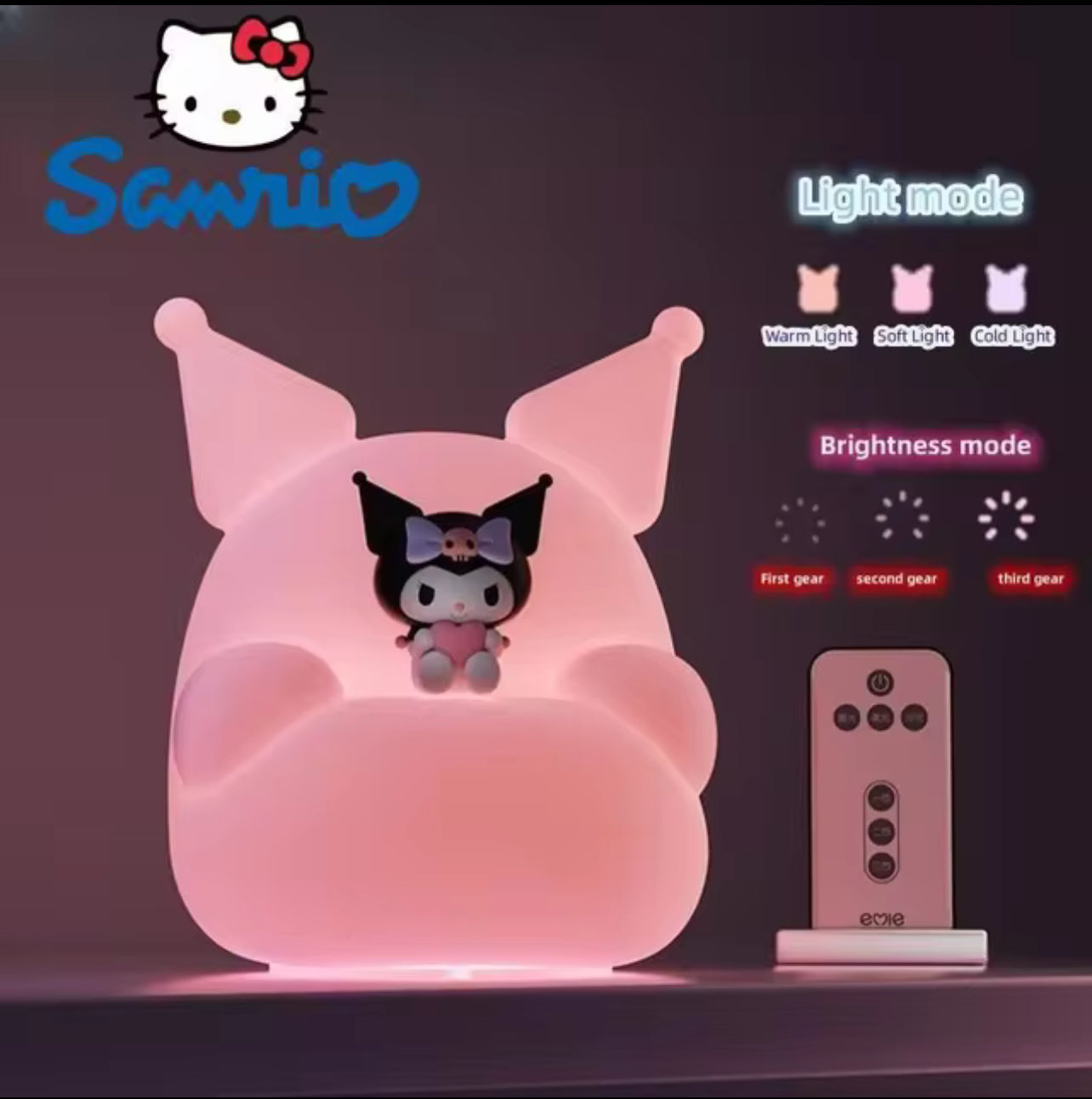 Kuromi on Sofa - Big Silicone Lamp