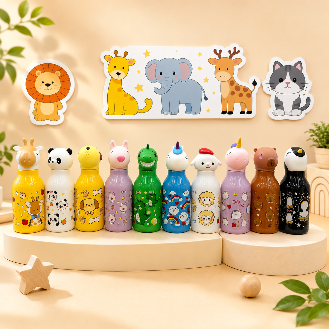 Animal Plastic Sippers for Kids - 500ml