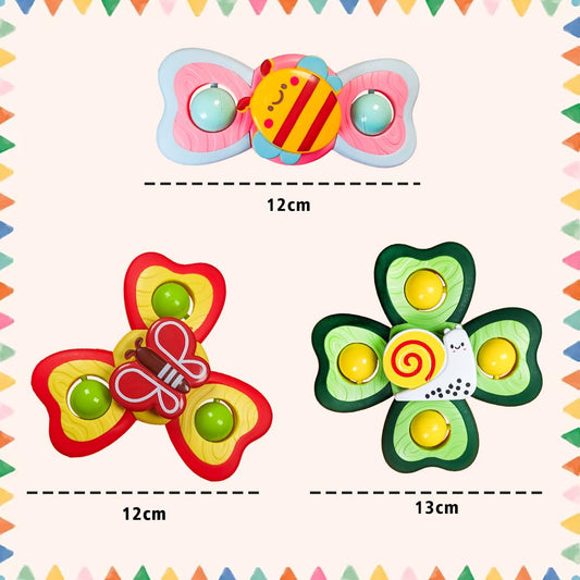 Suction Spinner Baby Bath Toys 3 Pcs