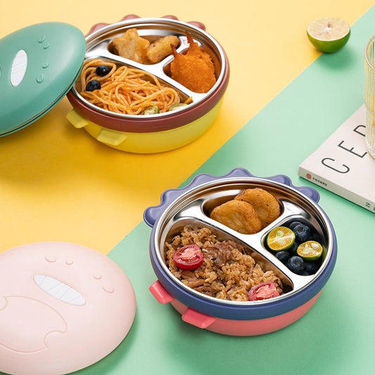 Dashing Dino - 3 Compartments Bento Lunchbox