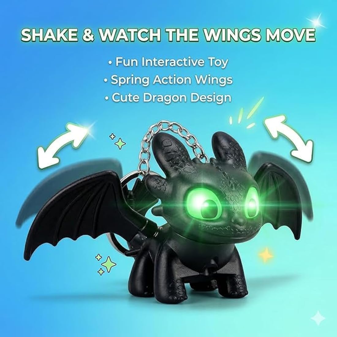 Mini Glowing Dragon - Trendy Keychain