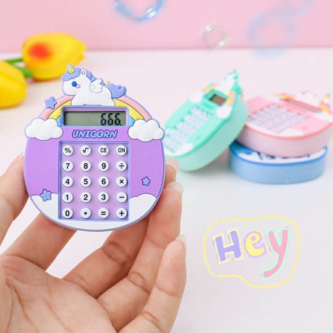 Unicorn Keychain with Calculator and Game