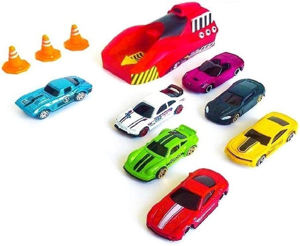 Rapid Launcher + 7 Die Cast Cars