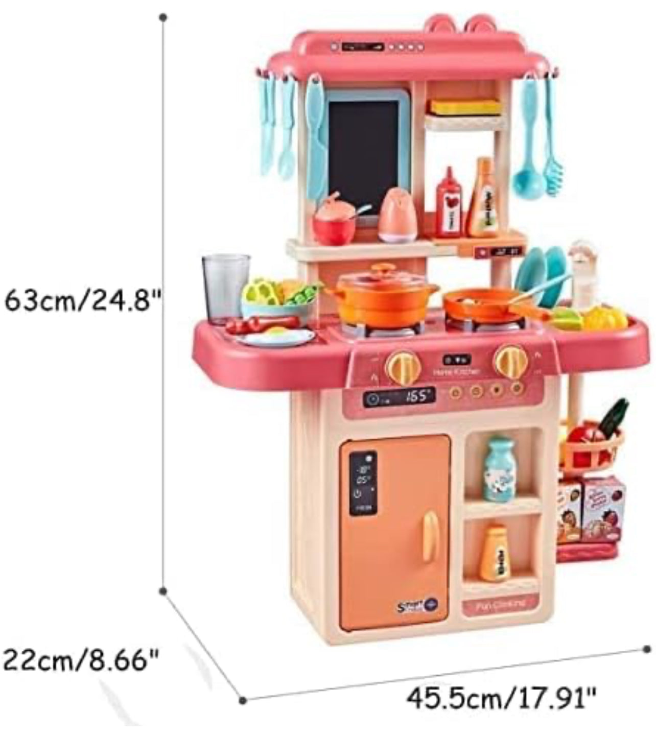 Big Kitchen Pretend Set | 42pcs | Water Spray | Mist | Music