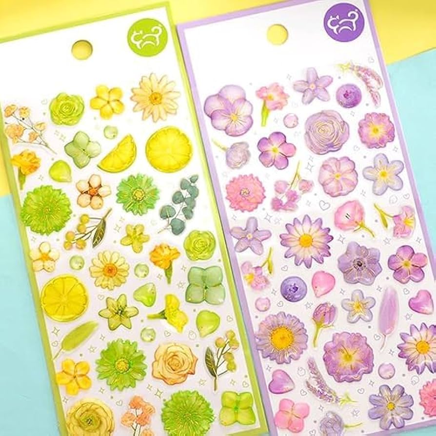 Puffy 3D Flower Stickers