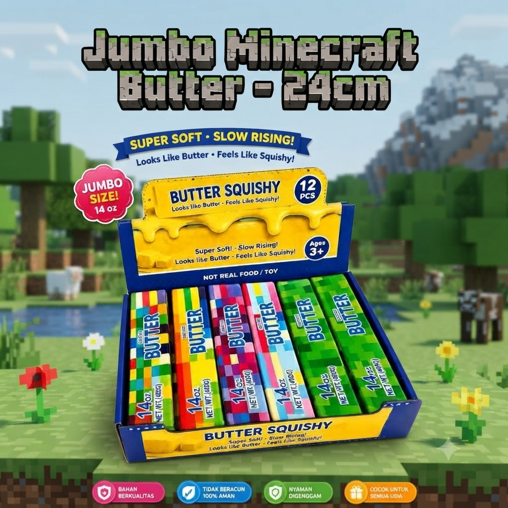 Minecraft - Giant Butter Squishy | 24cm