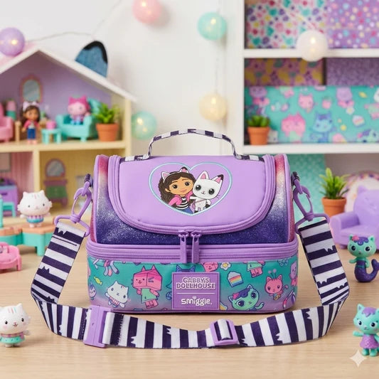 Smiggle  - Gabby’s Dollhouse Double Decker Lunch Bag