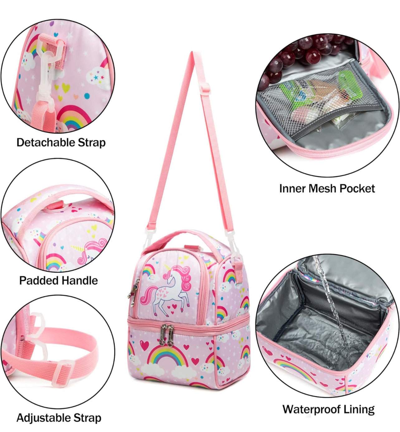 Cooler Bento Lunch/Picnic Bag - Big Two Compartments | Insulated