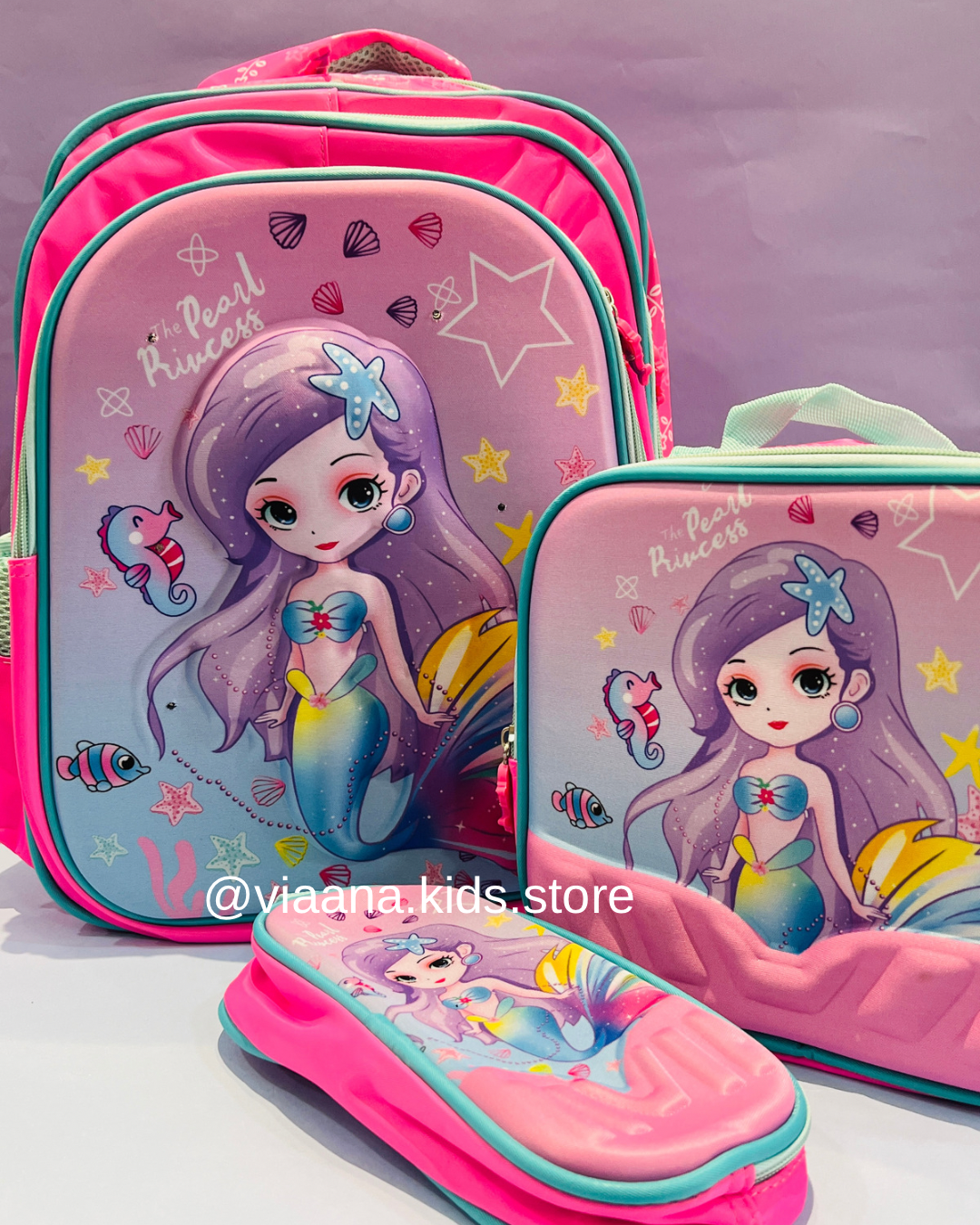 School Combo - 16” School Bag with Lunchbag and Pouch