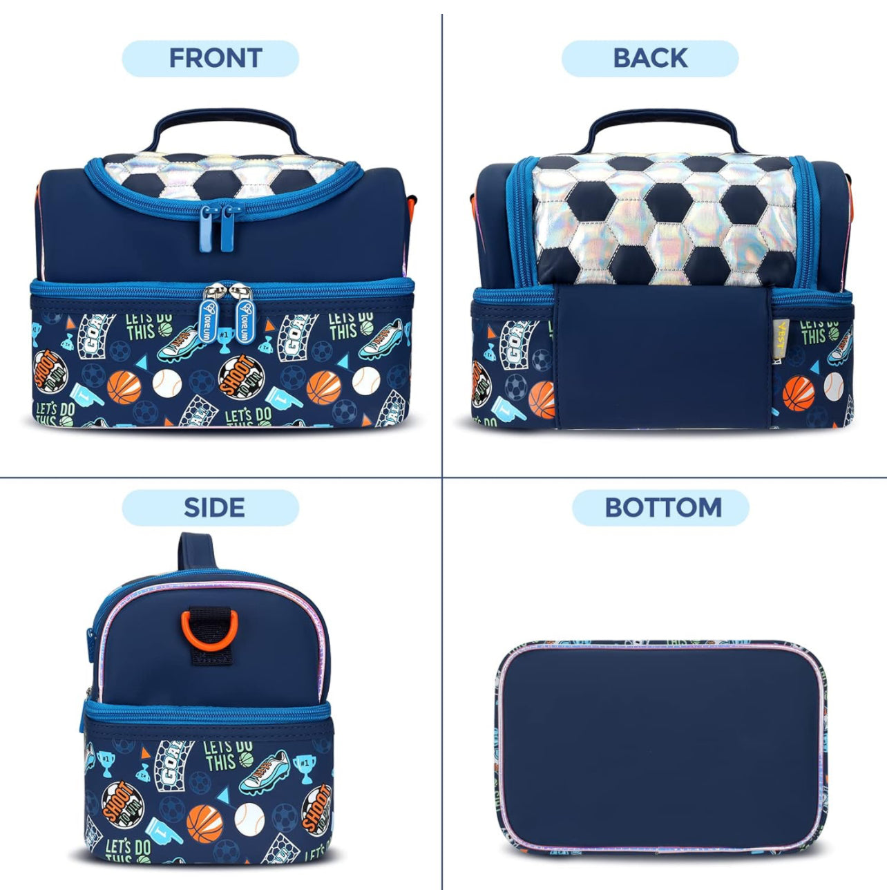 Multipurpose Double Decker Insulated Bag For Kids - Luxury Quality