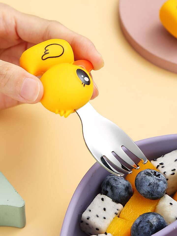Duck - Silicone Spoon-Fork Set