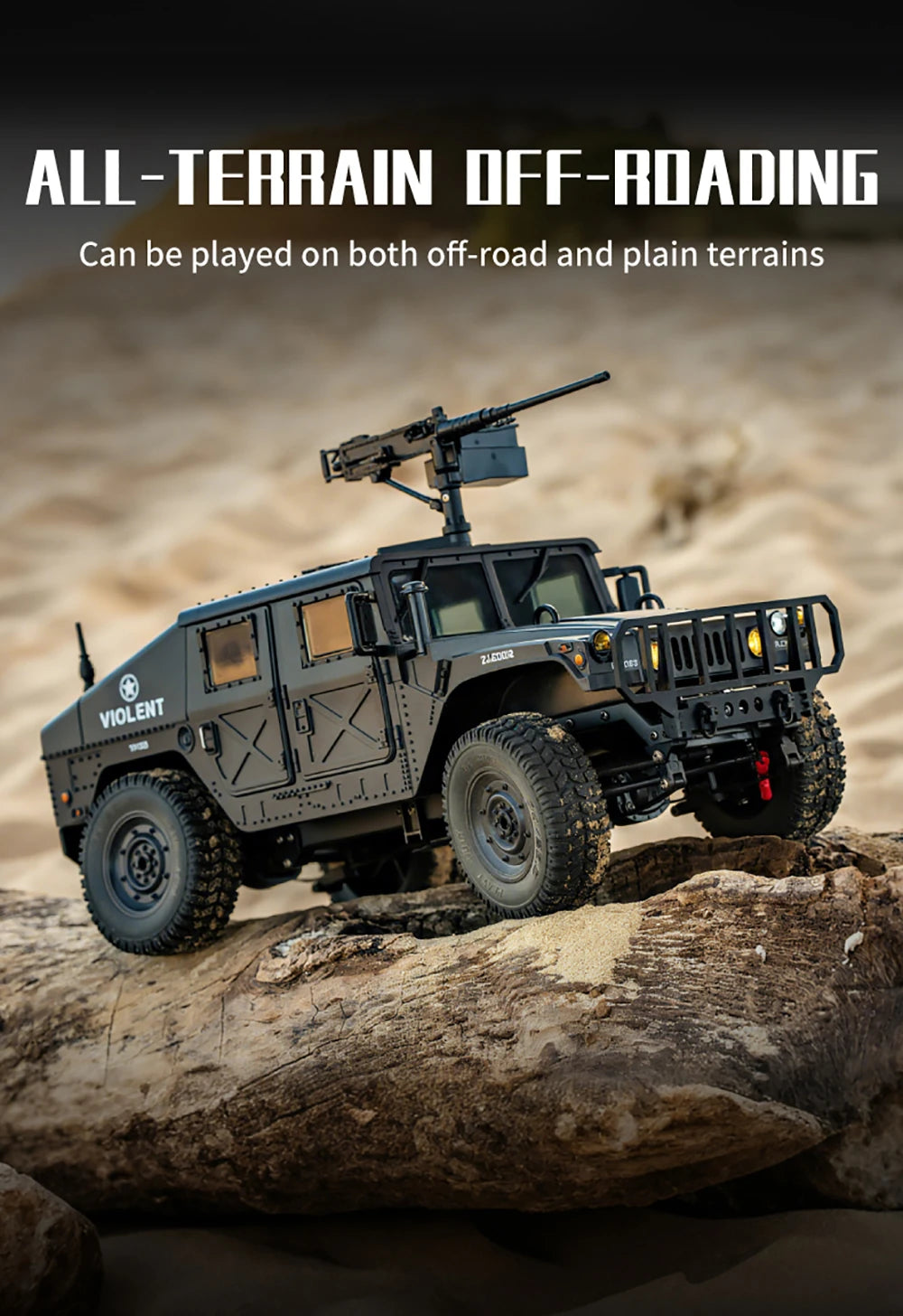 JJRC - Hummer Military Simulation 1/14 2.4G 4WD RC Crawler