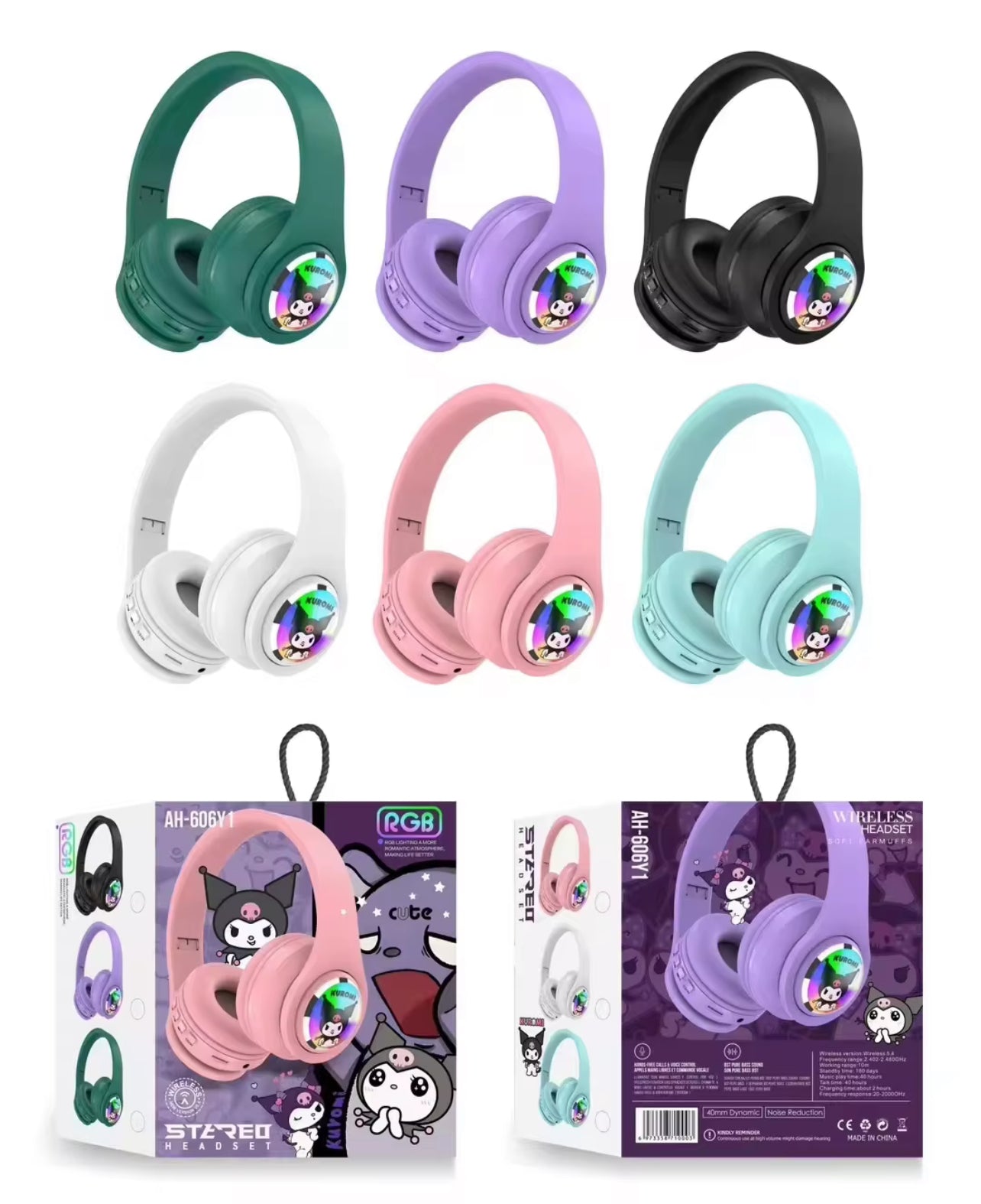 Stereo Headphones | Premium - Bluetooth - Lights