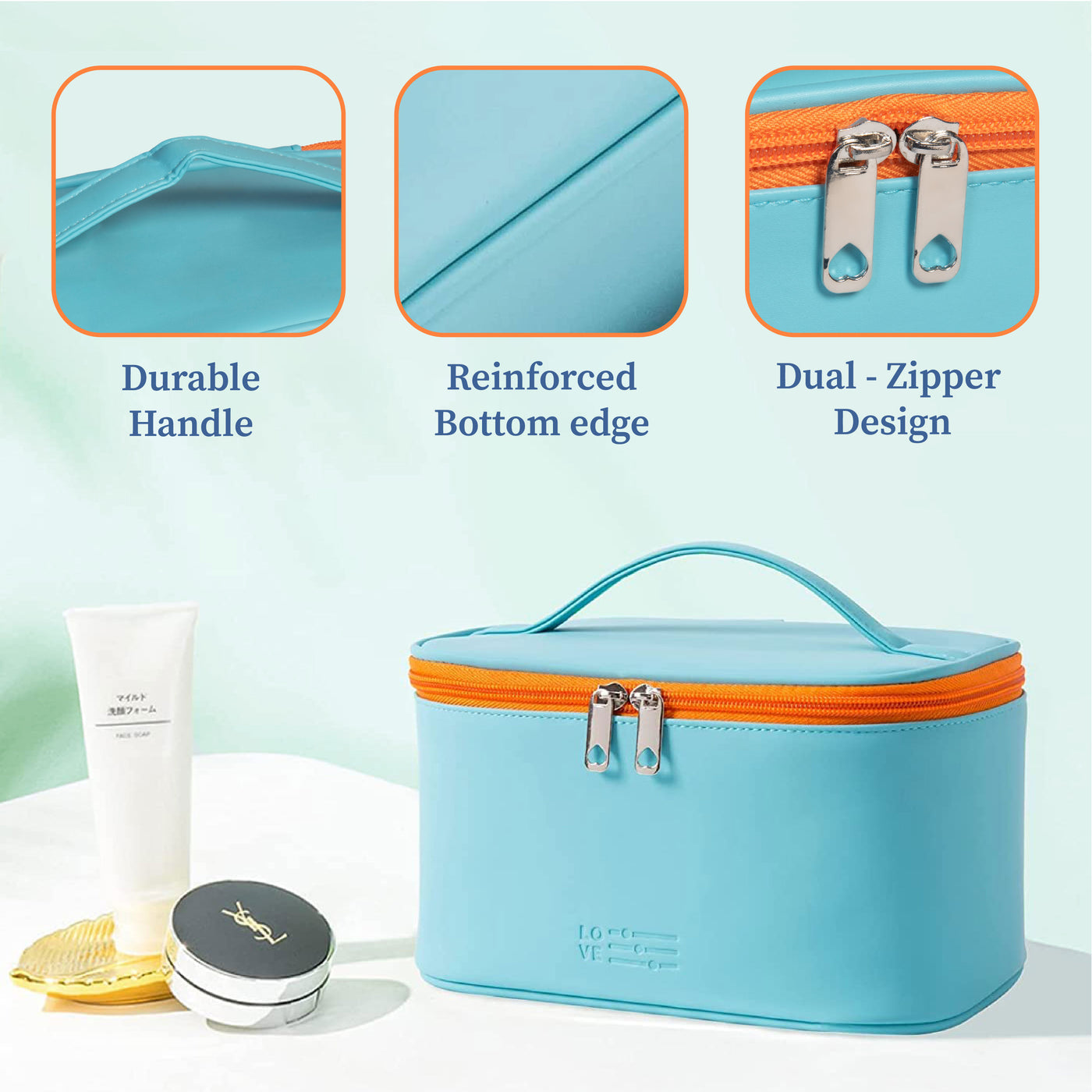 Pretty Vanity - Colorful Cosmetic Bag for Storage and Travel
