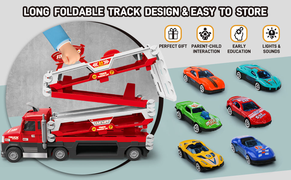 Container Truck - 4.6ft Foldable Track | Ejection Car