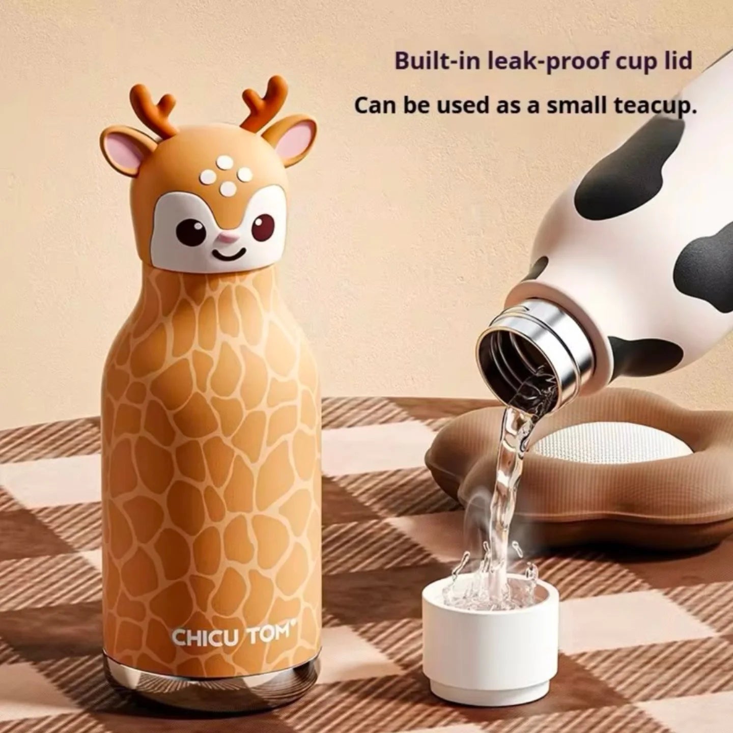 Chicu Tom - 3D Animal Steel Bottle (20th May Dispatch)