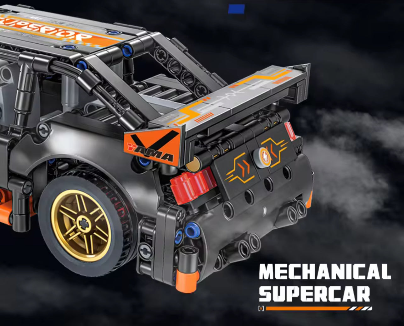 Supercar - DIY Realistic Blocks | Pull Back Car