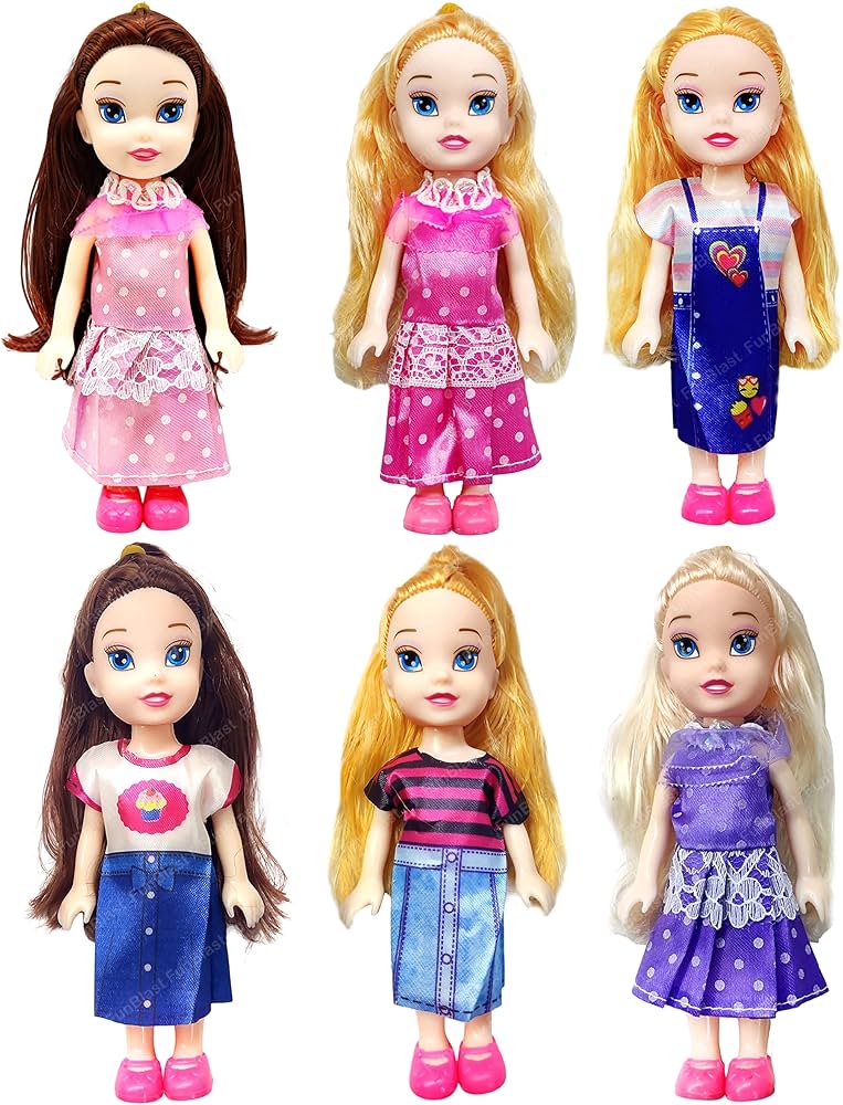 Doll Toys - Pack of 6 pcs