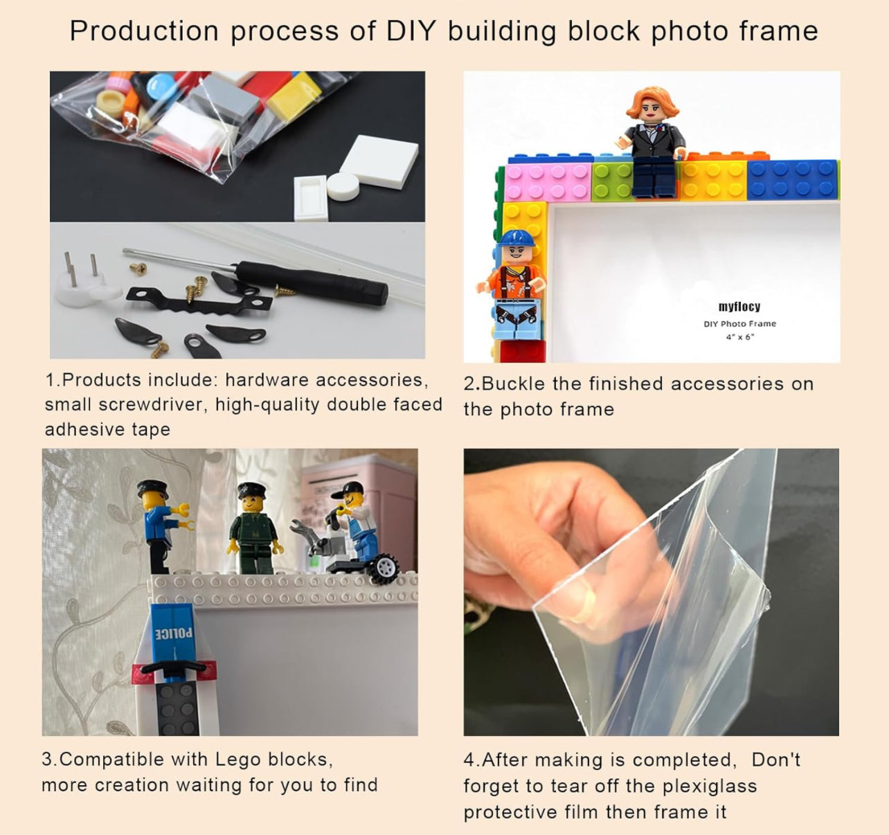 Lovely Lego Photo-Frame - 5x7” Big Size