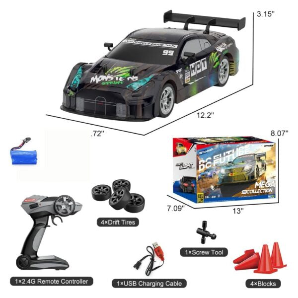 Whoosh RC Drift Car 1/16 Nissan GT-R R35 - 30kmph
