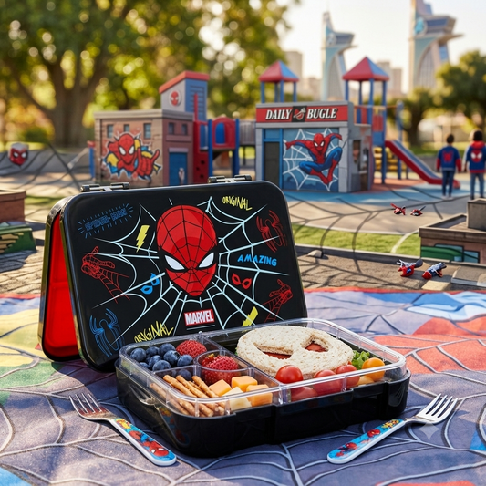 Spider-Man x Smiggle - Happy Bento Lunchbox (Spill Free - Tritan)
