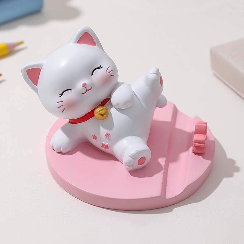 Sakura Cat Phone Holder | Kawaii Desk Buddy