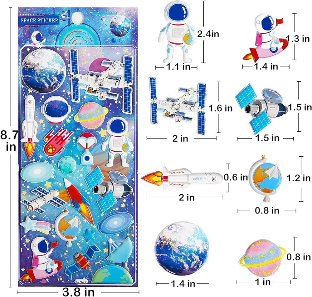 Space - 3D Puffy Stickers