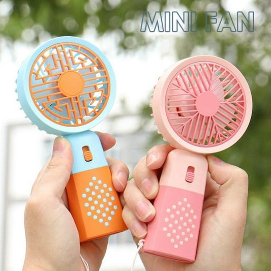 Rechargeable Hand Fan with Lights