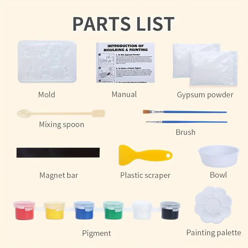 DIY Mould & Paint - Creative, Magnet, Casts Gypsum