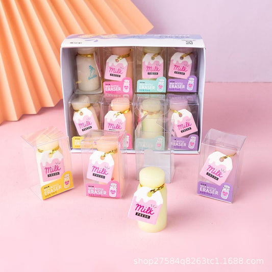 Milk Bottle Erasers