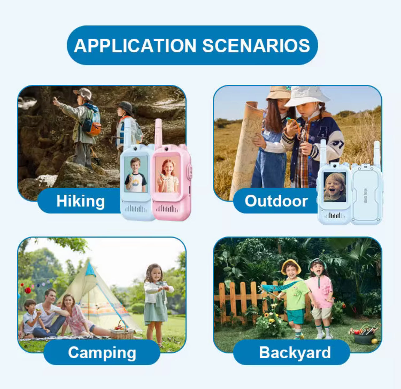 Video Walkie Talkies for Kids | HD Camera, Voice Changer & Screen Display