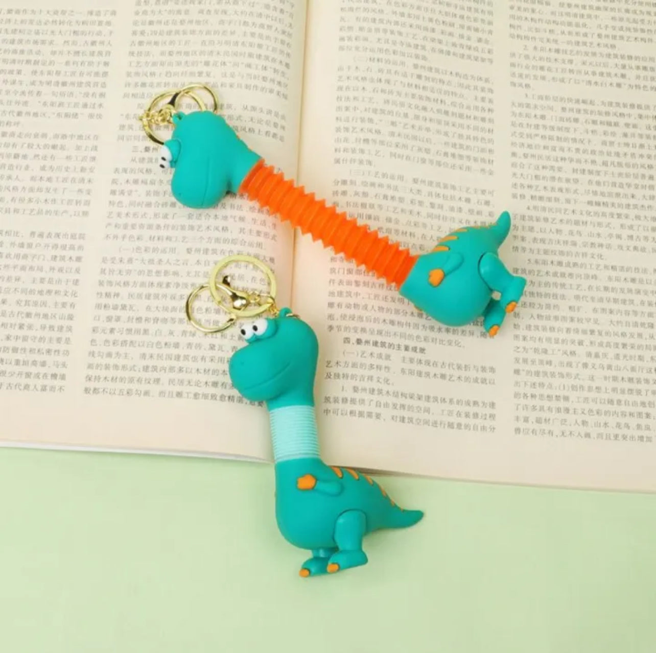 Dino Neck Pop It Keychain -  3D Silicone