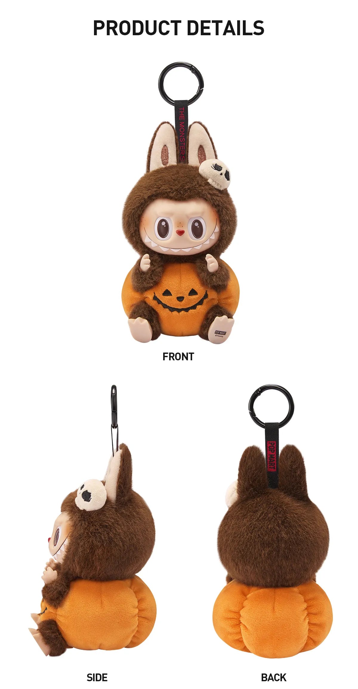 Labubu Halloween Party Series – Sitting Pumpkin Figure (2024, Pop Mart, Original)