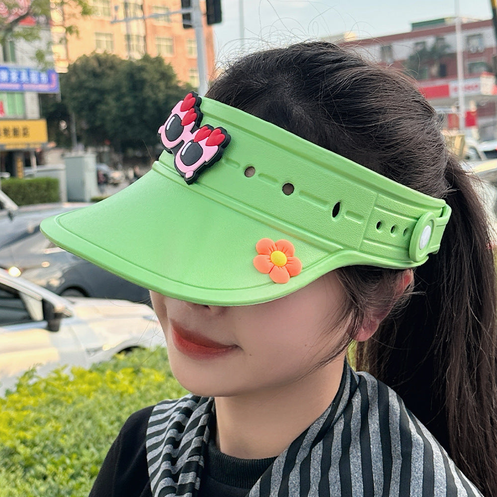 Open Cap - Sun Protection Hat with Charms for Beach & Travel