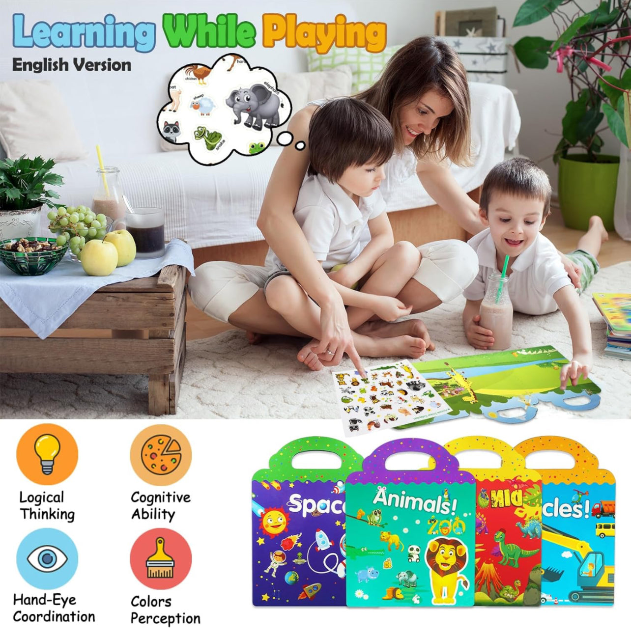 Reusable Sticker Books - DIY | Educational | Fun Learn