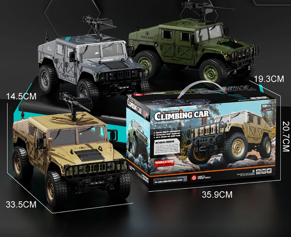 JJRC - Hummer Military Simulation 1/14 2.4G 4WD RC Crawler