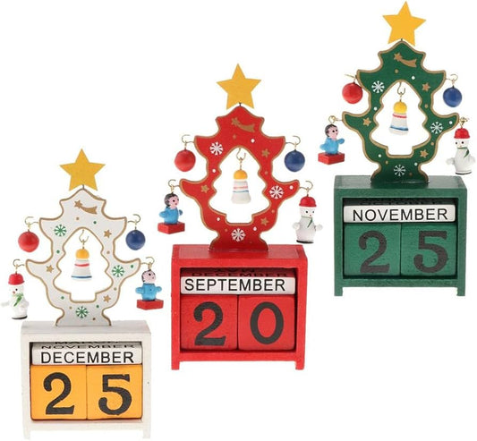 Christmas Wooden Advent Calendar with Number Blocks