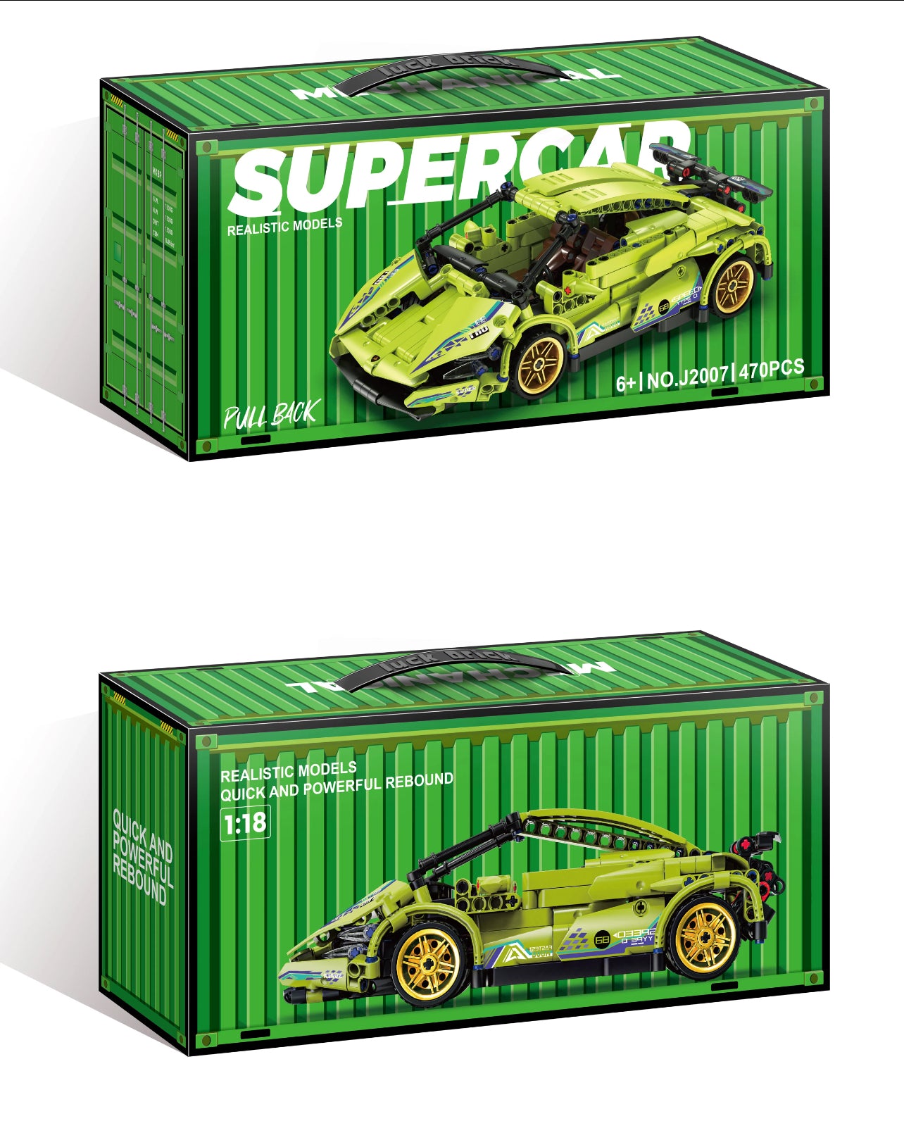 Supercar - DIY Realistic Blocks | Pull Back Car