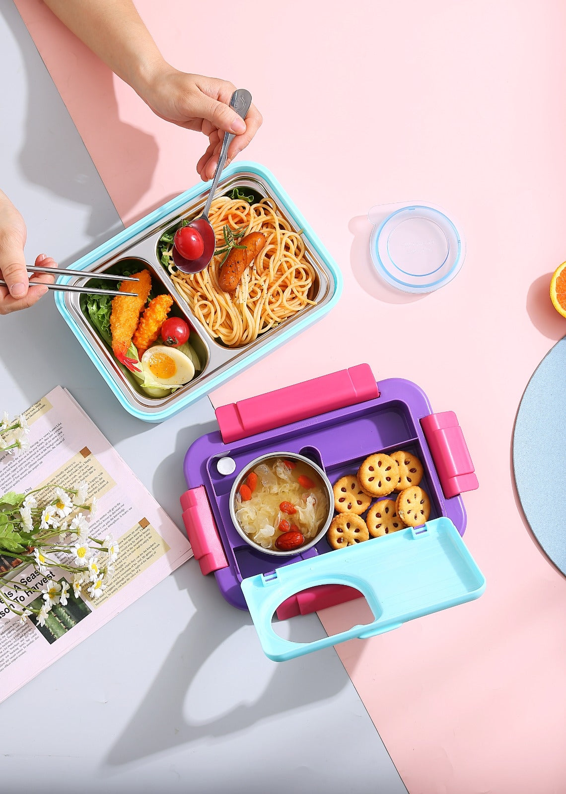 5 Compartments Molly Polly Lunchbox (For Teenagers/Adults)