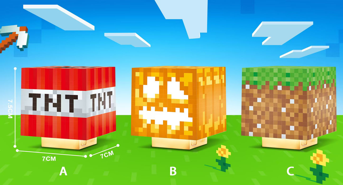 Minecraft Night Lamp - USB Rechargeable | Magnetic Mount